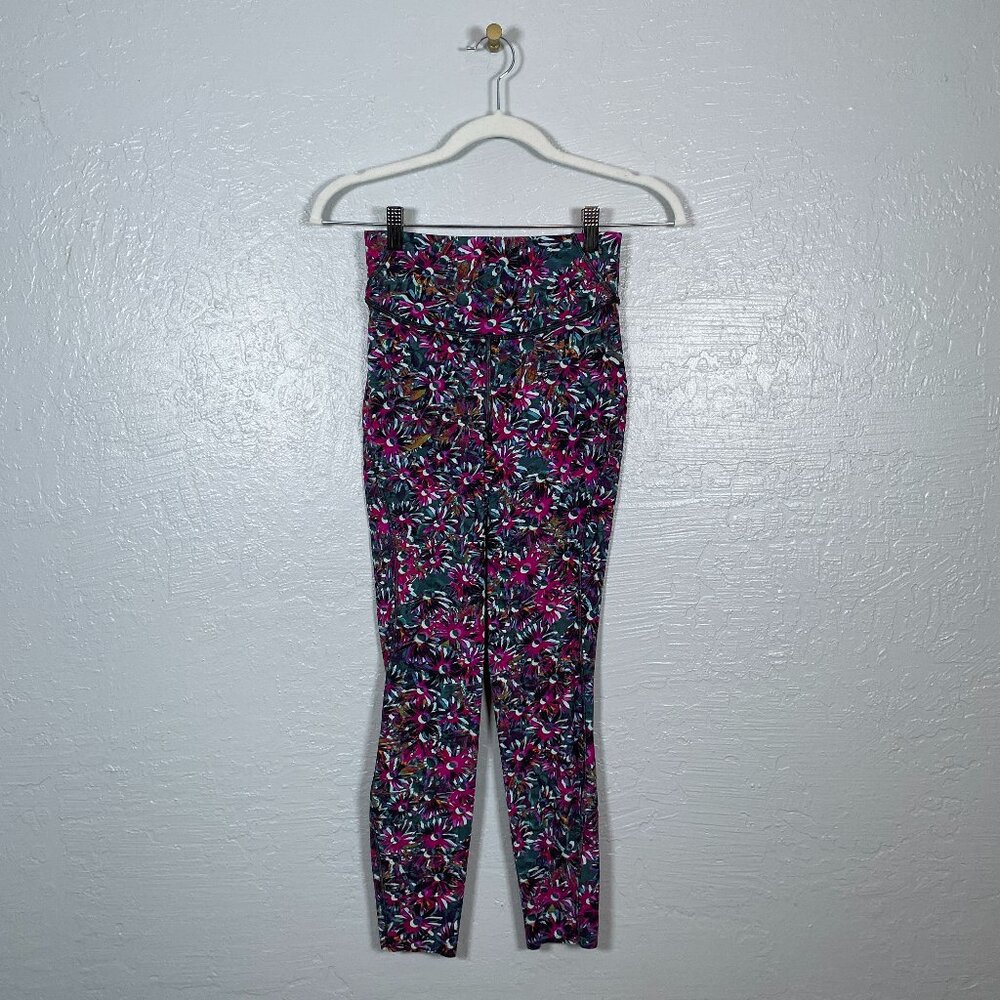 Lululemon Women 4 Base Pace High-Rise Running Tight 25" Floral Electric Multi